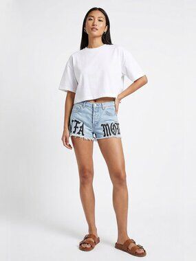 INFAMOUS Womens Mom High Waisted Shorts